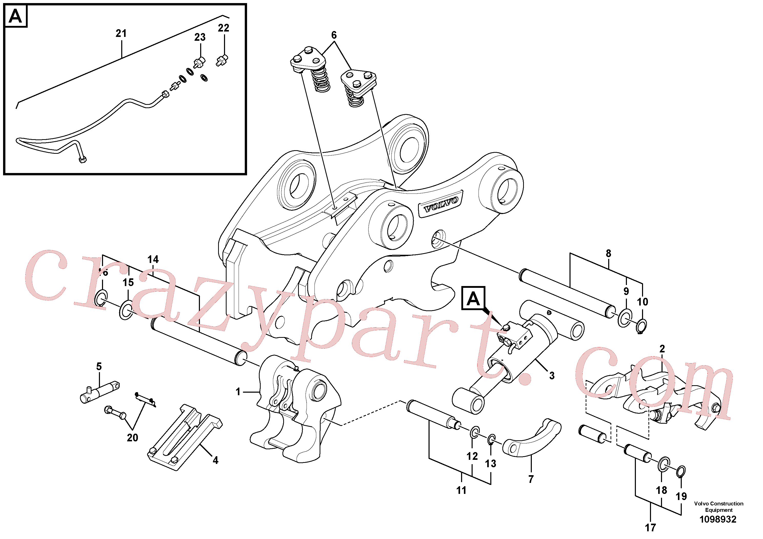 VOE14708112 for Volvo Attachment bracket, quickfit(1098932 assembly)