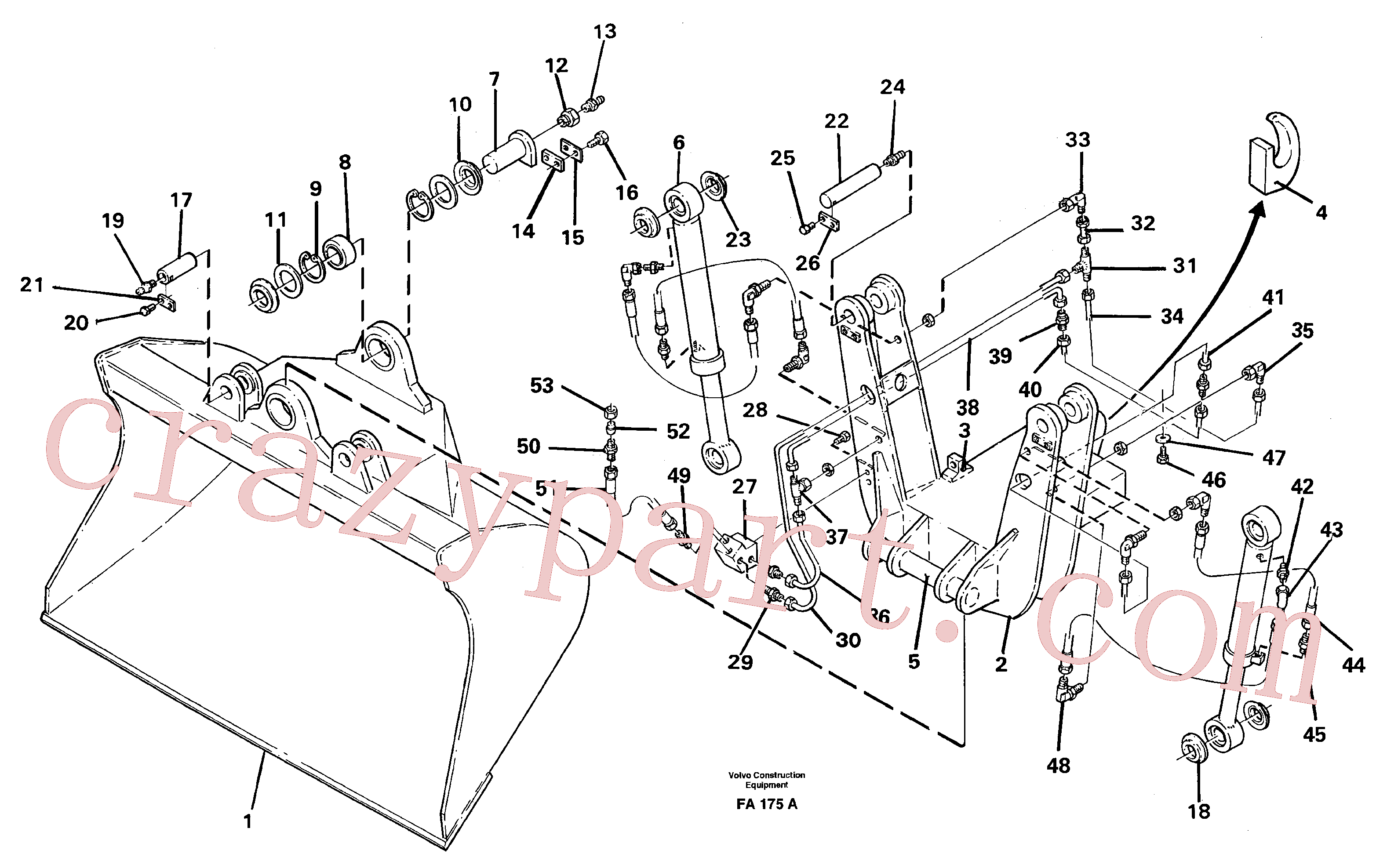 VOE14276851 for Volvo Articulated slope buckets(FA175A assembly)