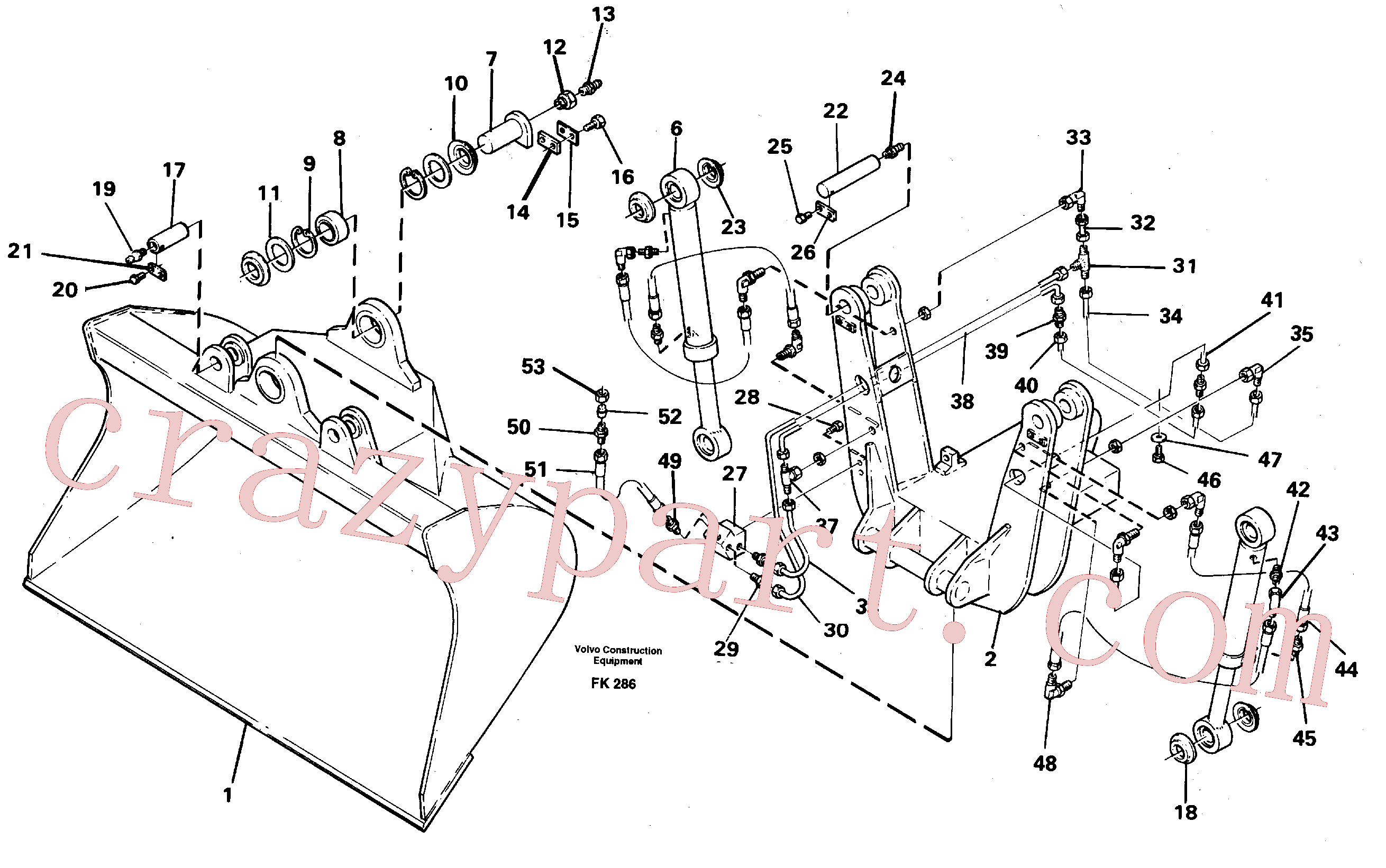 VOE14276851 for Volvo Articulated slope buckets(FK286 assembly)