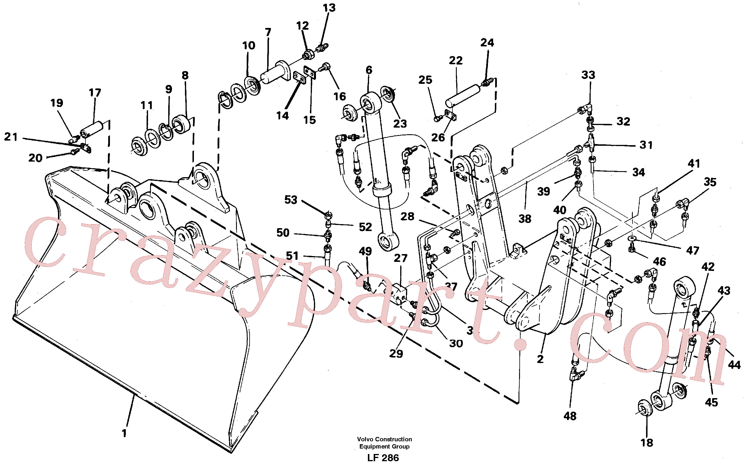 VOE14276851 for Volvo Articulated slope buckets(LF286 assembly)
