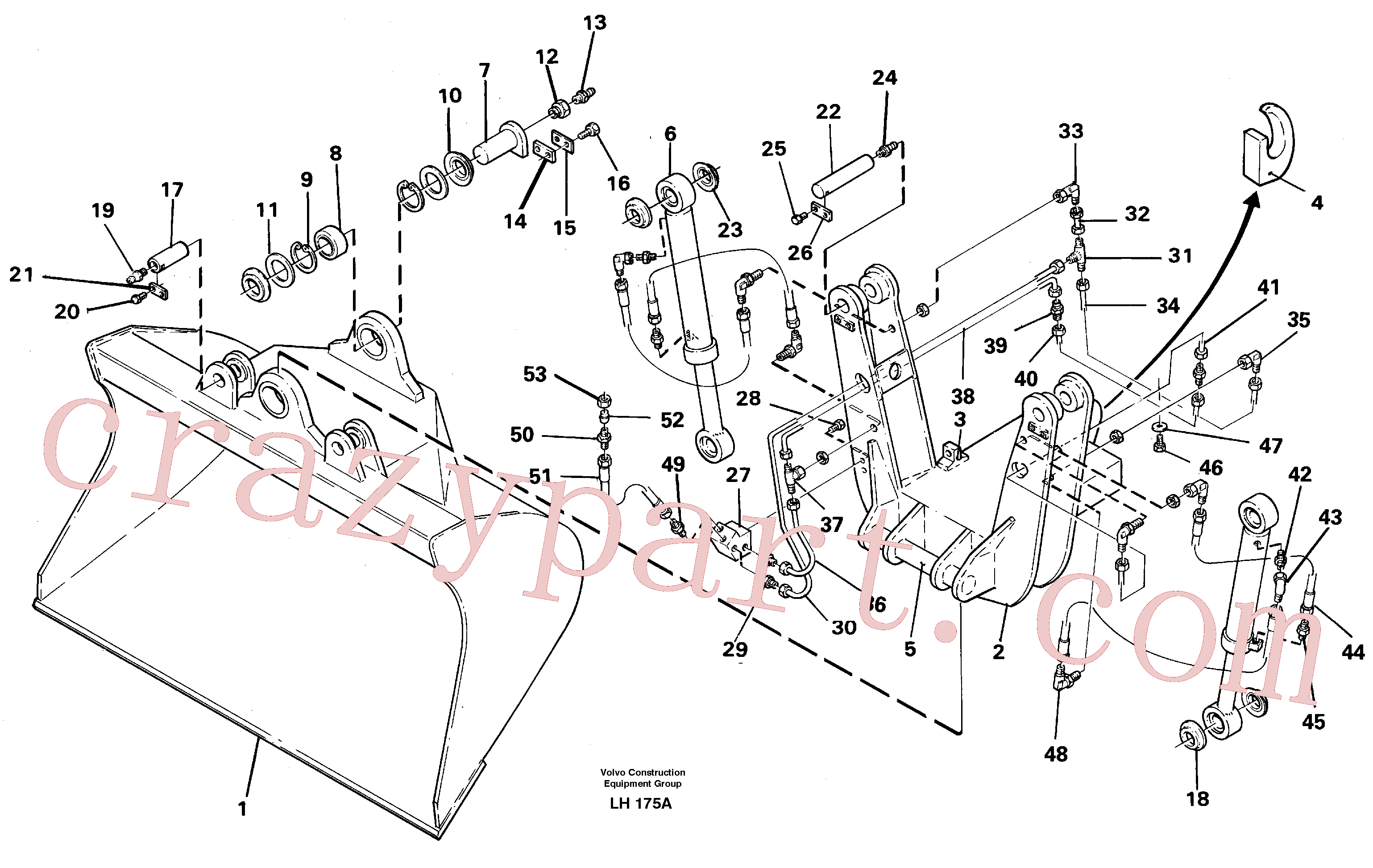 VOE14247877 for Volvo Articulated slope buckets(LH175A assembly)